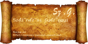 Szénási Gyöngyi névjegykártya